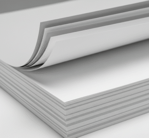 Duplex board greay and white back